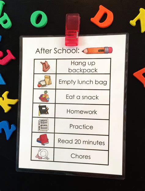 Check spelling or type a new query. After School Job Chart - Free Printable! - TGIF - This ...