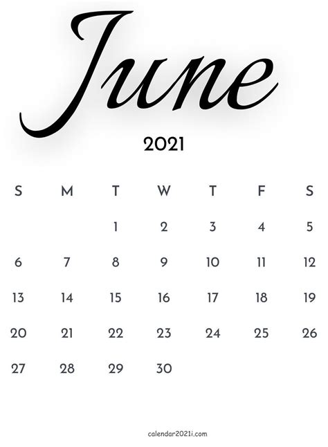 We have different types of templates for printable calendar 2021. June 2021 Calligraphy Calendar printable template free ...