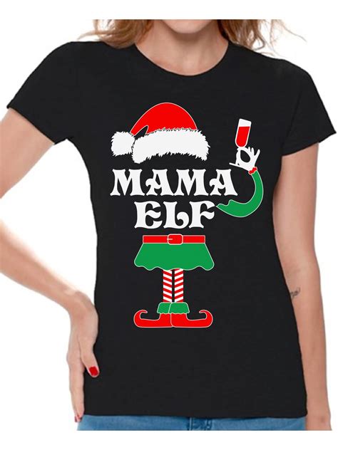Awkward Styles Mama Elf Shirt Elf Christmas Shirts For Women Elf Christmas T Shirt Christmas Elf