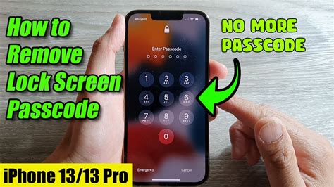Iphone 1313 Pro How To Remove Lock Screen Passcode Youtube
