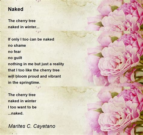 Naked Poem By Marites C Cayetano Poem Hunter