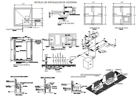 Dwg File Of Cistern Installation Detail Cadbull