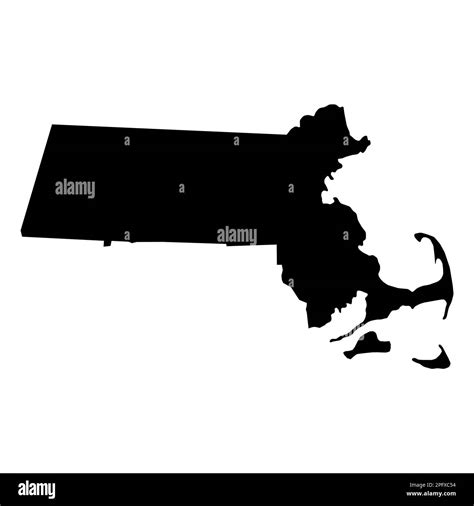 Massachusetts Map Shape United States Of America Flat Concept Icon
