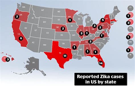 zika virus case identified in alabama and it has spread to 20 us states daily mail online