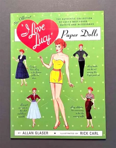 I Love Lucy Lucille Ball Ricardo Paper Dolls Signed Allan Glaser