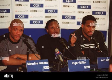 Inger Miller And Ato Boldon At Todays Press Conference Hi Res Stock Photography And Images Alamy