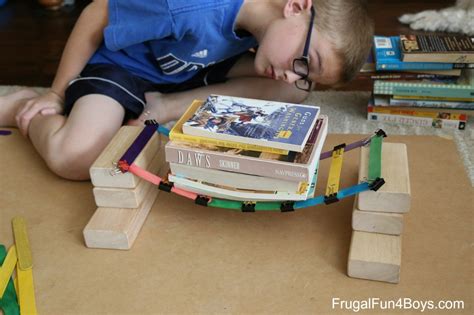 Five Engineering Challenges With Clothespins Craft Sticks And Binder Clips Frugal Fun For