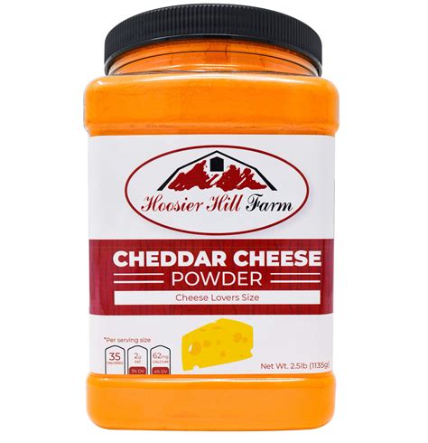 Hoosier Hill Farm Cheddar Cheese Powder Cheese Lovers 25 Lb Size