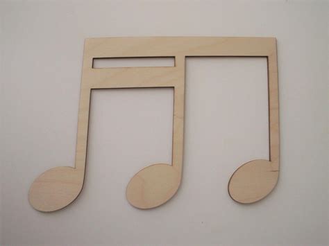 Wooden Music Note Laser Cut Wood Shapes Music Wall Art Etsy