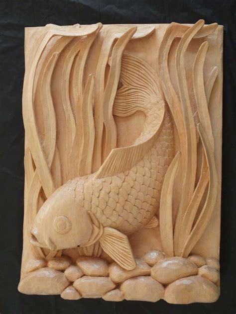 15 Top Wood Carving Designs Relief Simple Fish Collection Wood