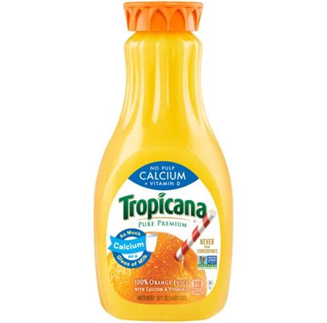Tropicana Orange Juice Calcium Fortified Original Beverage Universe