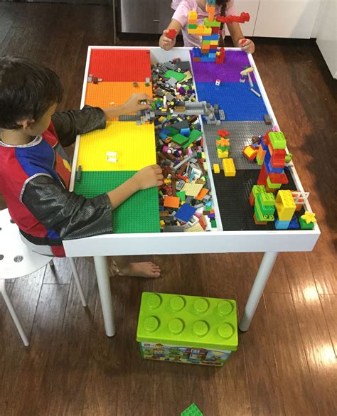 Kids Lego Table With Storage Duplo Table Lego Table Thequeenofgames
