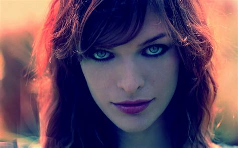 Milla Jovovich Hd Wallpaper A Captivating Celebrity Portrait
