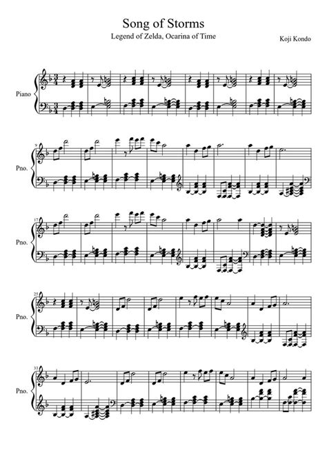 Song of Storms | Songs, Sheet music, Piano sheet music