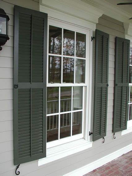 Classic Louvered Shutter With Faux Tilt Rod Pull Rings