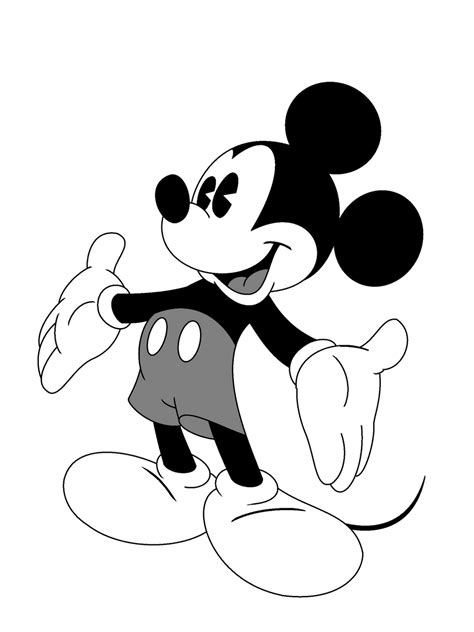 mickey mouse black and white by stephen718 on deviantart