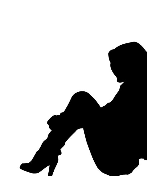 Donna Seduta Silhouette Clipart Immagine Gratis Public Domain Pictures