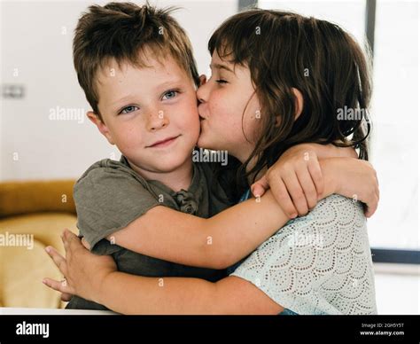 Twin Brother And Sister Kissing Hi Res Stock Photography And Images Alamy