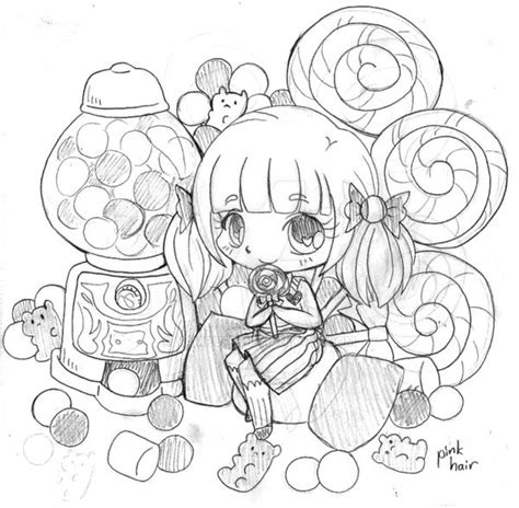 Candy Box Chibi Commission Sketch 2 By Yampuff On Deviantart