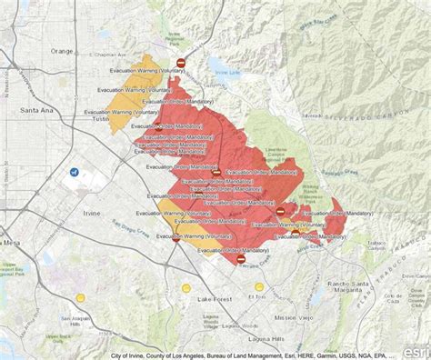 Trabuco Canyon Evacuation Map Silverado Fire Map Areas Under