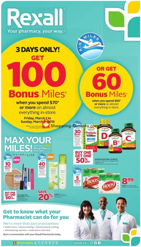 Rexall Drug Store Canada Flyer Max Your Miles On March 1