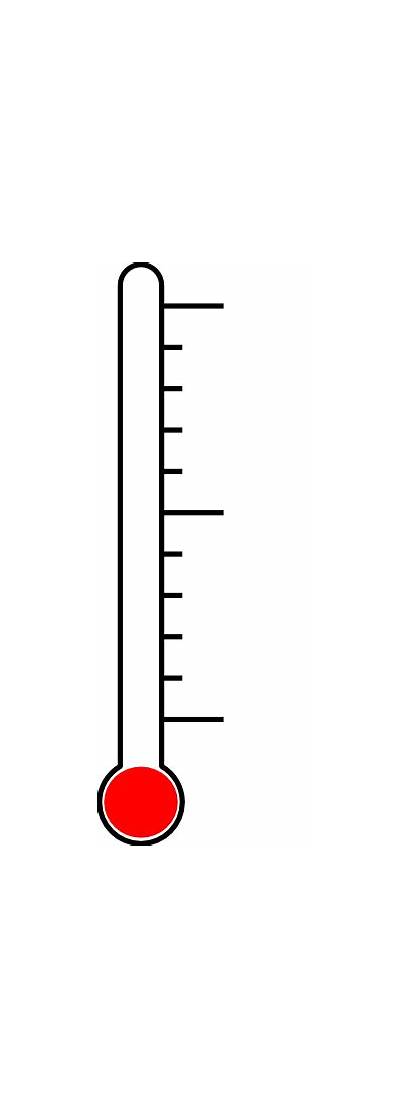Thermometer Blank Fundraising Clipart Clip Goal Template