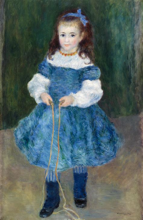 Girl With A Jump Rope Painting By Pierre Auguste Renoir