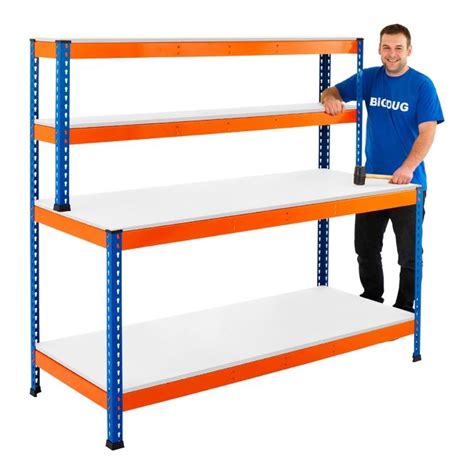 Big400 Blue And Orange Workbenches Orange Bench Workstation Shelving