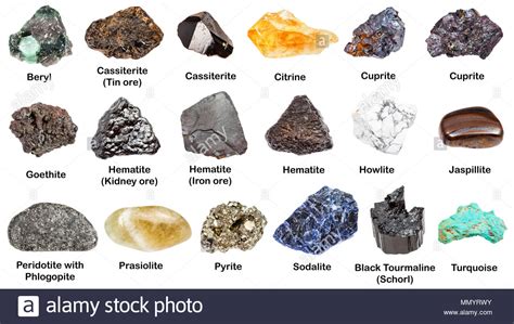 Check spelling or type a new query. set of various minerals with names isolated on white ...