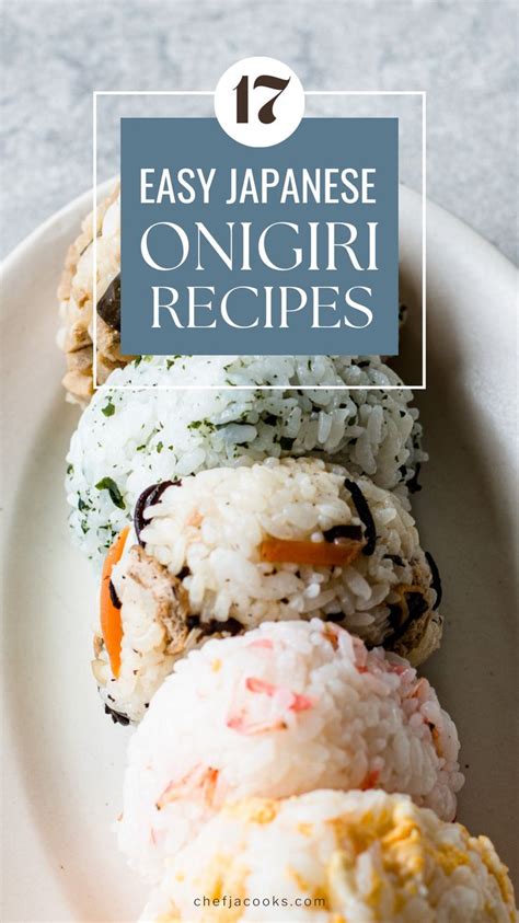 An Image Of Sushi Rolls With Text Overlay That Says Easy Japanese Onigri Recipes