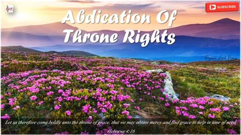 Daily Devotion Rejoiceandpraise Abdication Of Throne Rights YouTube