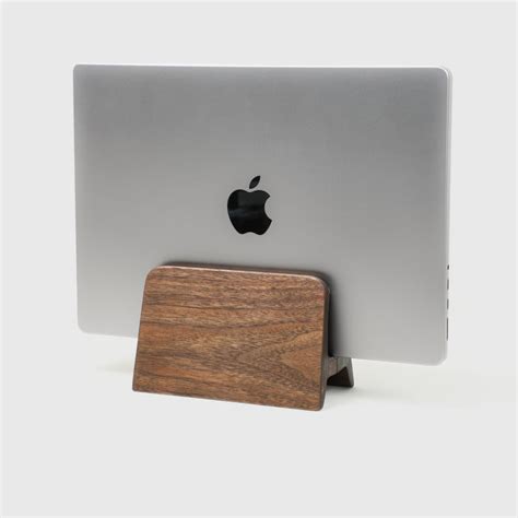 Custom Laptop Vertical Stand And Holder Black Walnut Wood Etsy