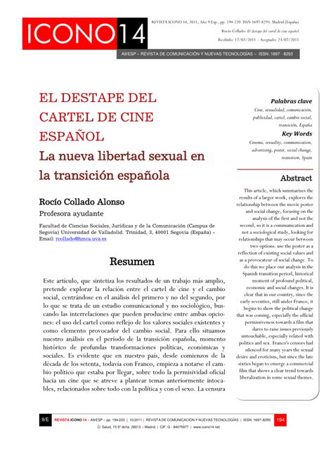 pdf el destape del cartel de cine español la nueva libertad sexual en la transición española