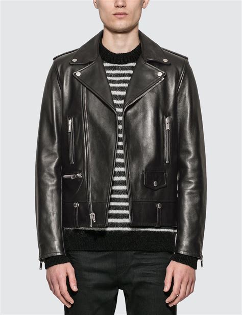 Saint Laurent Motorcycle Leather Jacket In Black For Men Lyst