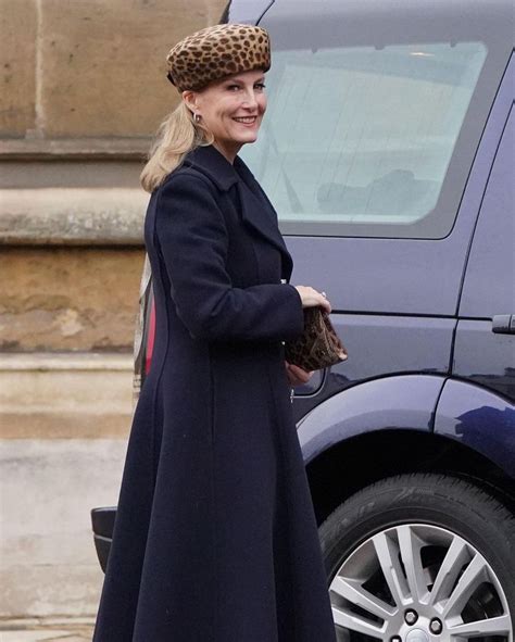 Hello Magazine On Instagram The Countess Of Wessex Looked Elegant In A Black Coat And A