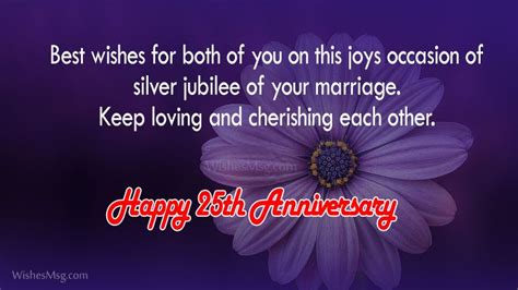 25th Wedding Anniversary Wishes And Messages Wishesmsg 25th Wedding