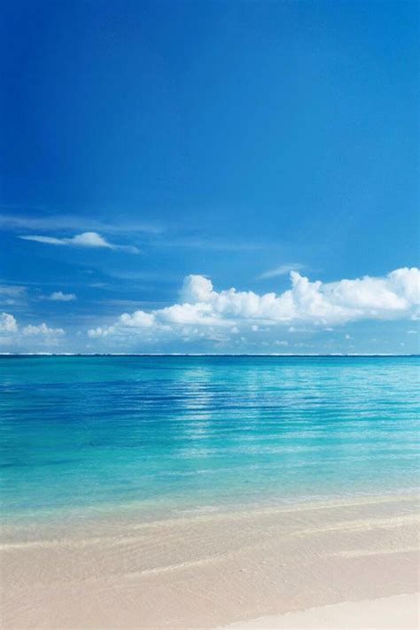 I Love The Blue Sea With The Blue Sky Beach Wallpaper Blue Sky