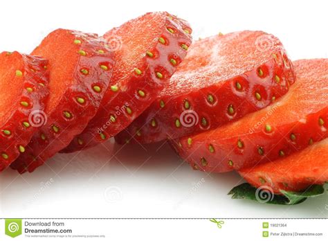 Sliced Fresh Strawberry Stock Photo Image Of Sweet
