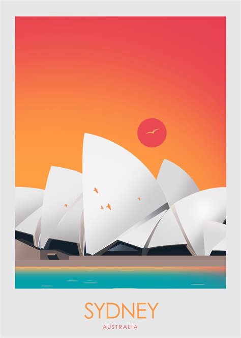 Sydney Poster Picture Metal Print Paint By Studioinception Displate