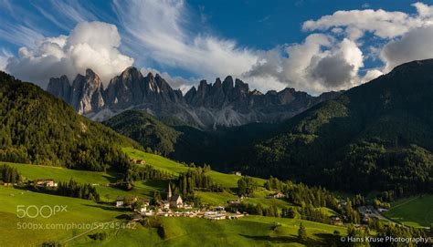 The Town Of Villnöß At The Base Of The Dolomites South Tyrol Italy