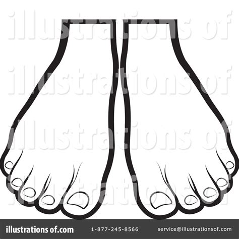 Feet Clip Art Black And White Sketch Coloring Page