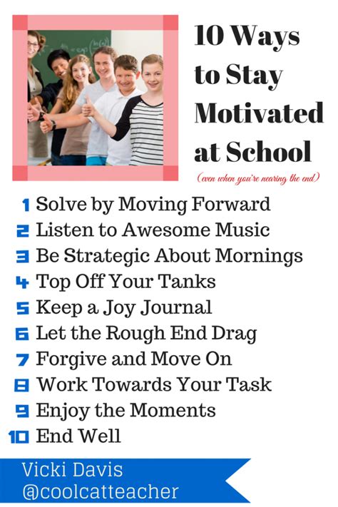 10 Ways To Stay Motivated At School Teaching Motivation How To Stay