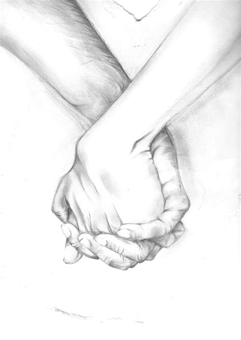 Clare Mckinney Holding Hands Drawing