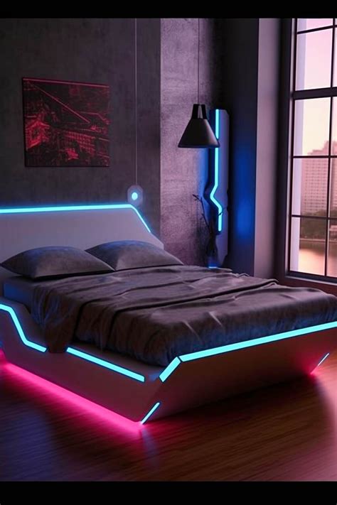 Neon Lit Cyberpunk Bedroom Illuminate Your Dreams Futuristic Bedroom