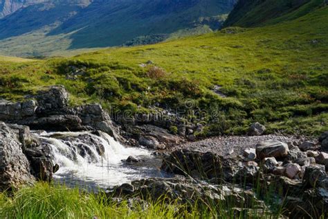 A Waterfall At The River Etive In Glen Etive In The Scottish Highlands