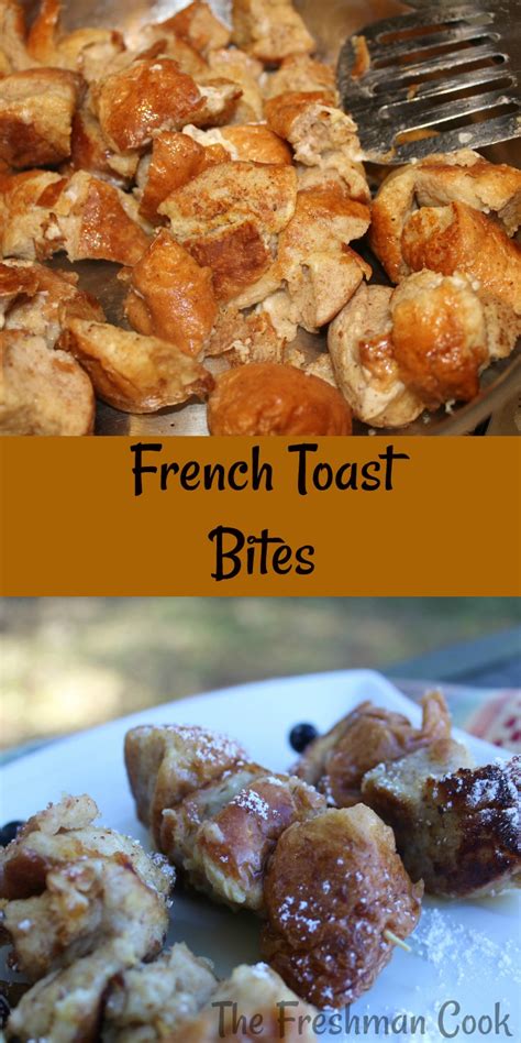 This was a great recipe for making an impromptu visit seem like a party. The Freshman Cook: French Toast Bites / #FrenchToastDay
