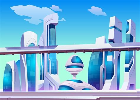 Premium Vector Vector Futuristic City And Vector Futuristic Buildings