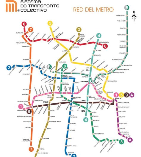 Lineas Del Metro Lineas Del Metro Df Mapa Del Metro
