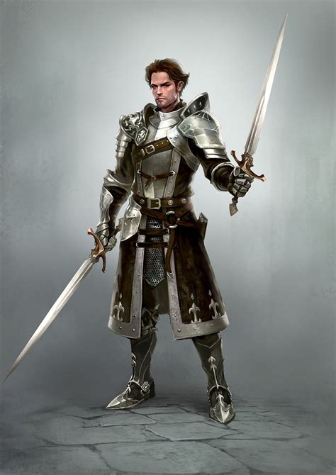 Pin By Bry On Rpg Fantasy Character Design Human Fighter Dual Sword