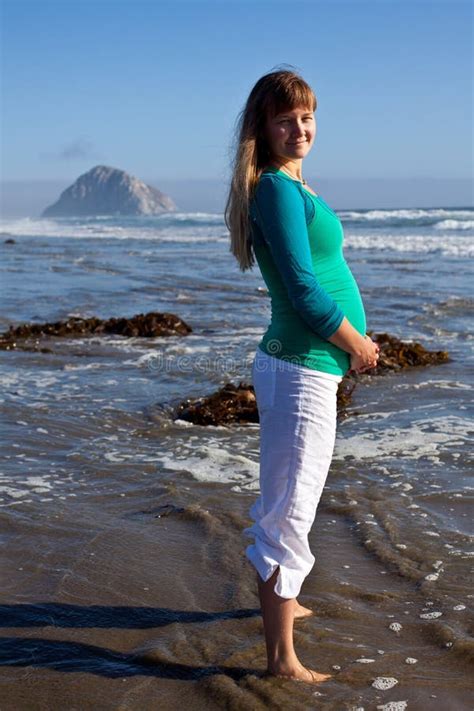Pregnant Woman On Beach Stock Photo Image Of Beauty 51267180